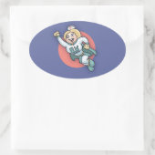 Nachtzuster! Ovale Sticker (Tas)