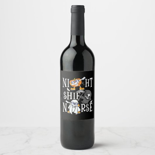 Nachtzuster Wijn Etiket (Voorkant)
