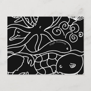 Nachtzwemmen Briefkaart