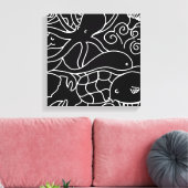 Nachtzwemmen Canvas Afdruk (Insitu (Woonkamer))