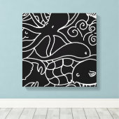 Nachtzwemmen Canvas Afdruk (Insitu (Houten vloer))