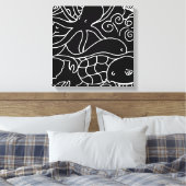 Nachtzwemmen Canvas Afdruk (Insitu (Slaapkamer))