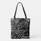 Nachtzwemmen, gepersonaliseerd tote bag (Achterkant)