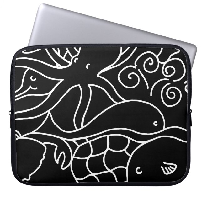 Nachtzwemmen Laptop Sleeve (Voorkant)