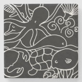 Nachtzwemmen Stenen Onderzetter (Voorkant)