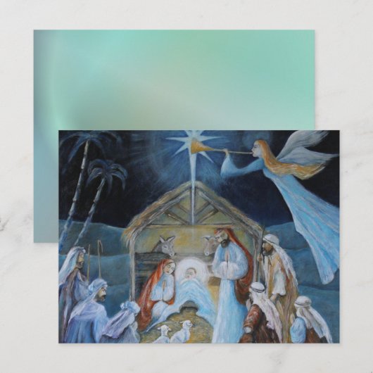 nacimiento de jesus feestdagenkaart (Voorkant / Achterkant)