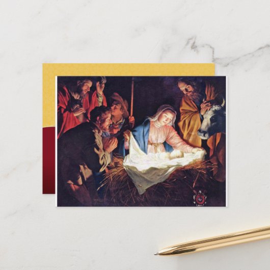 nacimiento feestdagenkaart (Voorkant / Achterkant in situ)