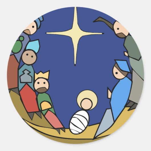 nacimiento ronde sticker (Voorkant)