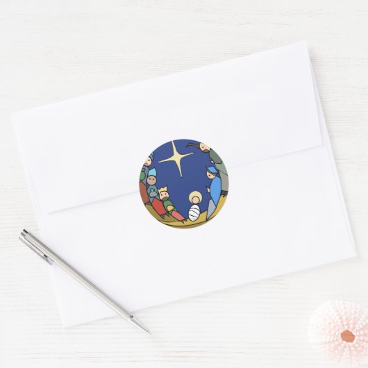 nacimiento ronde sticker (Envelop)