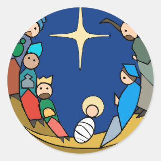 nacimiento ronde sticker