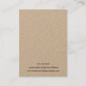 Nacklace Display Kaart | Wilde bloemen Visitekaartje (Achterkant)