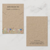 Nacklace Display Kaart | Wilde bloemen Visitekaartje (Voorkant / Achterkant)