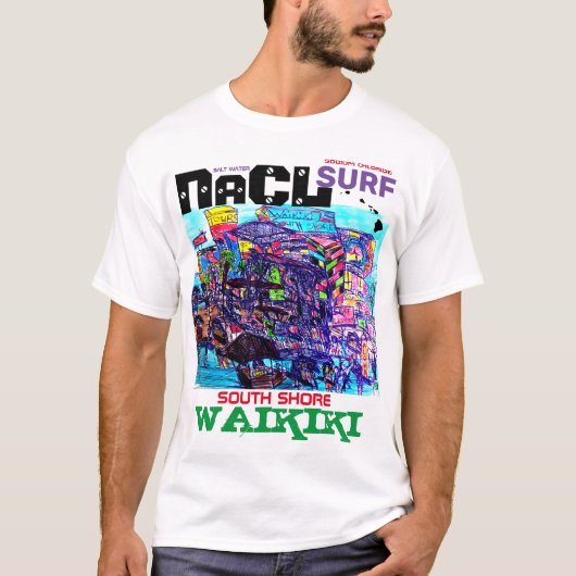 NaCL SURF ZUID OEVER WAIKIKI T-shirt (Voorkant)