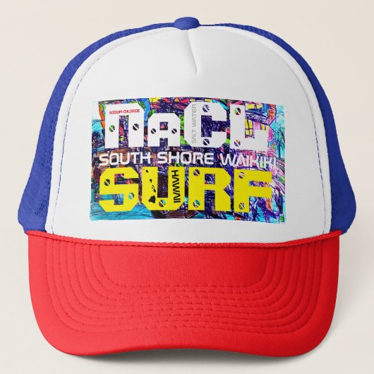 NaCL SURF ZUID OEVER WAIKIKI Trucker Pet (Voorkant)
