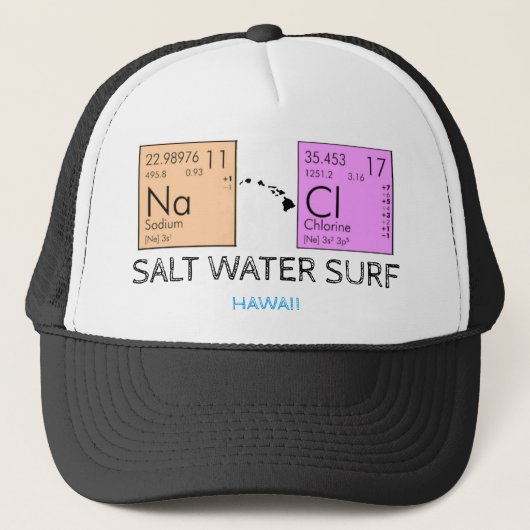 NaCL ZOUT WATER SURFEN Trucker Pet (Voorkant)