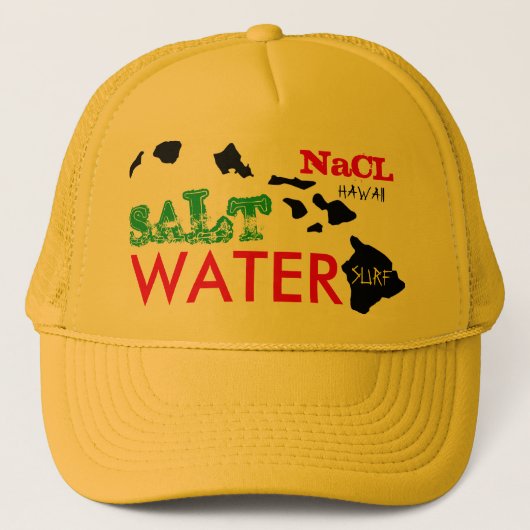 NaCL ZOUTWATER SURF HAWAII Trucker Pet (Voorkant)