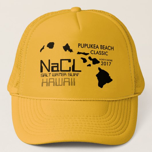NaCL ZOUTWATER SURF PUPUKEA BEACH Trucker Pet (Voorkant)