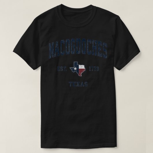 Nacogdoches Teas TX staatsvlag zeemacht T-shirt (Design voorkant)