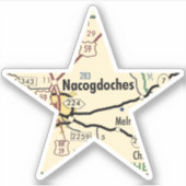 Nacogdoches TX Star Sticker (Voorkant)