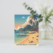 Nacpan Beach Filipijnen Reizen Briefkaart (Staand voorkant)