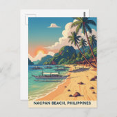 Nacpan Beach Filipijnen Reizen Briefkaart (Voorkant / Achterkant)