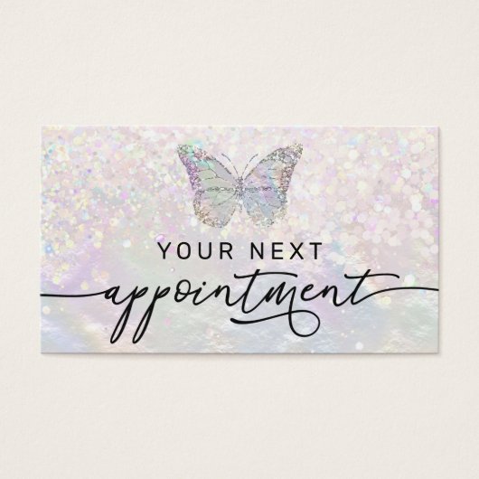 nacre butterfly faux glitter - kaart (Voorkant)