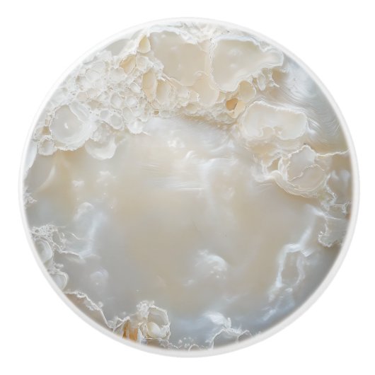 Nacre Pearl Natuur Pattern Keramische Knop (Voorkant)
