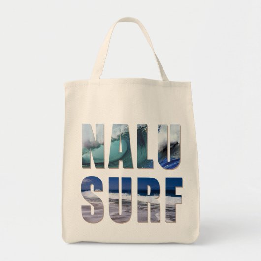 Nacu-Surf tropische golven strandtas Tote Bag (Voorkant)