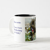 Nada-aap #19 tweekleurige koffiemok (Voorkant links)