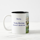 Nada-aap #61 tweekleurige koffiemok (Links)