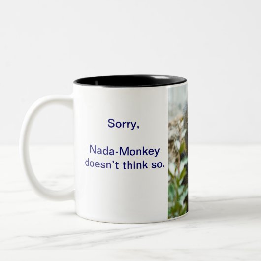 Nada-aap #61 tweekleurige koffiemok (Links)