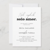 Nada Complicado Solo Amor Invitación de Boda Retro Kaart (Voorkant)