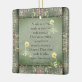 "Nada de turbe" San Teresa de Avila/Custom Greetin Keramisch Ornament (Links)