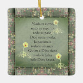 "Nada de turbe" San Teresa de Avila/Custom Greetin Keramisch Ornament (Voorkant)