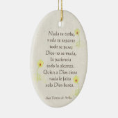 "Nada de turbe" San Teresa di Avila Keramisch Ornament (Rechts)