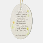 "Nada de turbe" San Teresa di Avila Keramisch Ornament (Links)