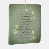 "Nada de turbe"St Teresa of Avila English/Spaans Keramisch Ornament (Rechts)