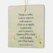 "Nada de turbe" St. Teresa van Avila Keramisch Ornament (Links)