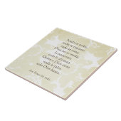 "Nada te turbe" San Teresa di Avila Wit op Wit Tegeltje (Zijkant)