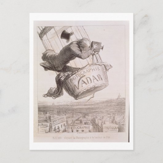 Nadar (1820-1910) met fotografie naar de hei briefkaart (Voorkant)