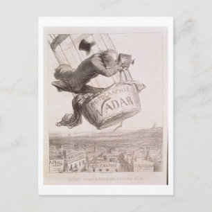 Nadar (1820-1910) met fotografie naar de hei briefkaart