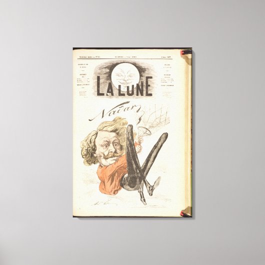 Nadar (1820-1910), titelpagina "La Lune", publicee Canvas Afdruk (Voorkant)