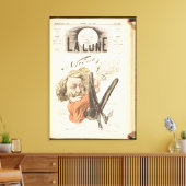 Nadar (1820-1910), titelpagina "La Lune", publicee Canvas Afdruk (Insitu (Woonkamer))