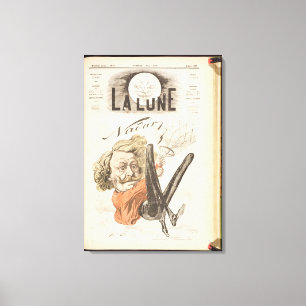 Nadar (1820-1910), titelpagina "La Lune", publicee Canvas Afdruk
