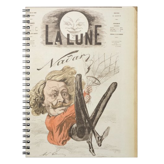 Nadar (1820-1910), titelpagina "La Lune", publicee Notitieboek (Voorkant)