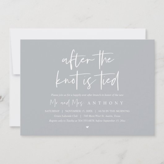 Nadat de knoop is gehakt, Happy Ever After Brunch Kaart (Voorkant)