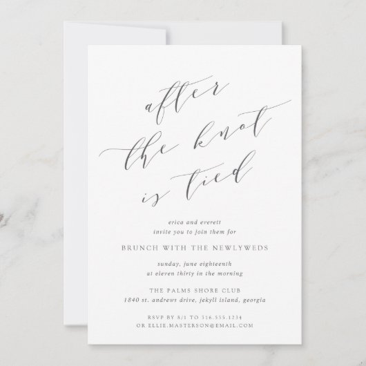 Nadat de knoop is geplakt | Uitnodiging voor bruil (Voorkant)