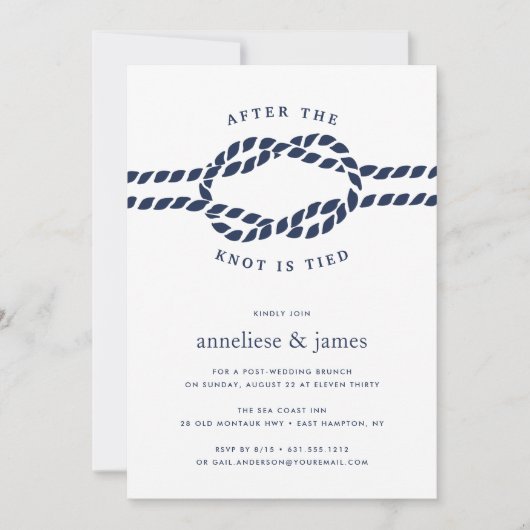 Nadat de knoop is geplakt | Uitnodiging voor bruil (Voorkant)