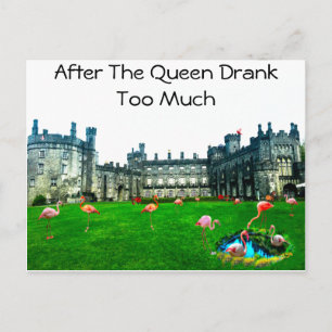 Nadat de koningin te veel Drink Briefkaart