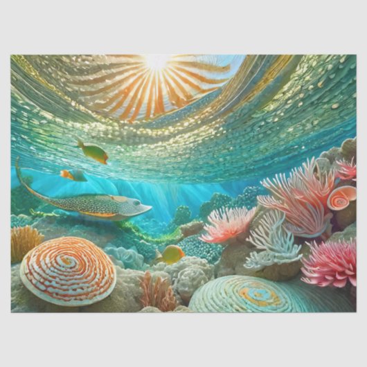 Nadat Reef Pijlstaartrog, ontwerp 2 Tissuepapier (Voorkant)